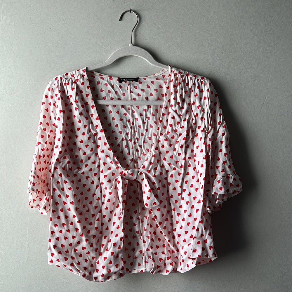ZARA Heart Print skirt and top set